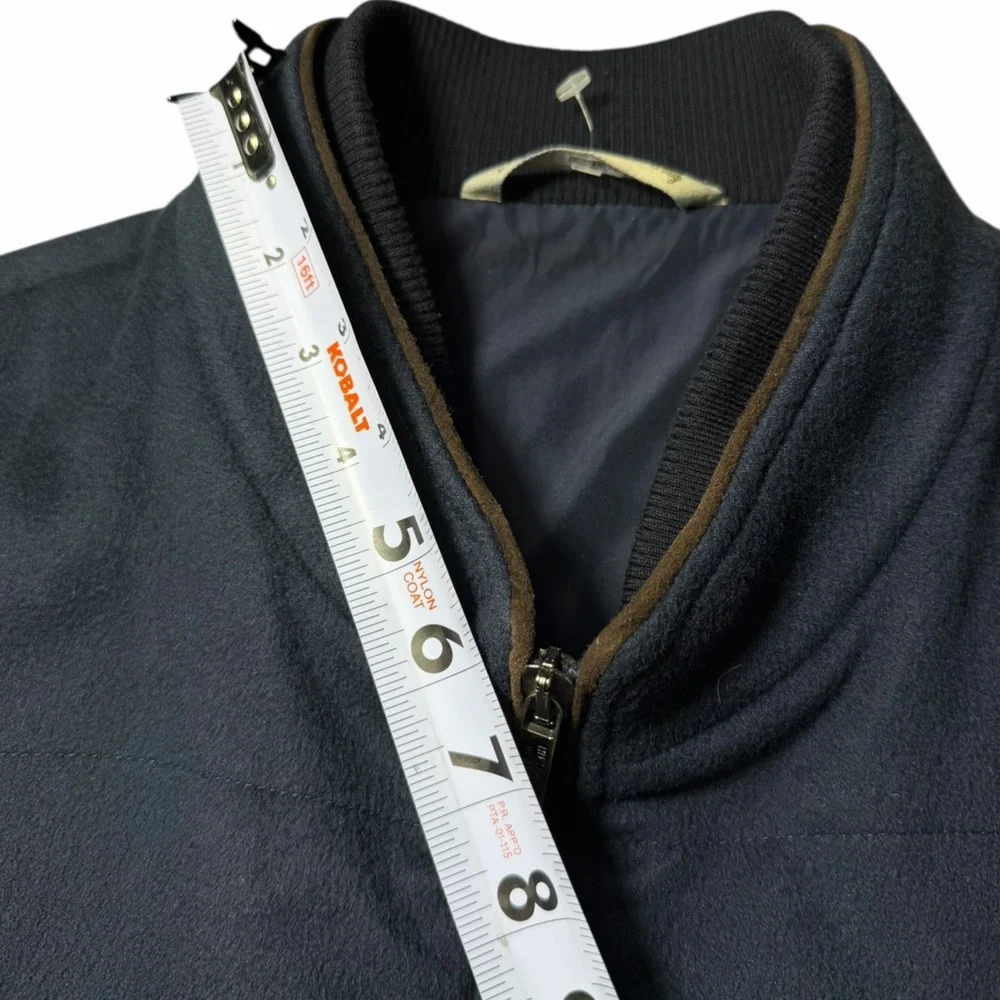 Maurizio Baldassari 100% Cashmere Vest w/ Knit Sides Size 56 (XXL/2xL US) blue - Picture 13 of 16